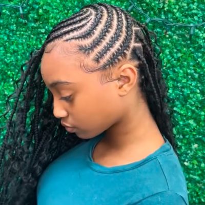 our commitment - young woman with braids